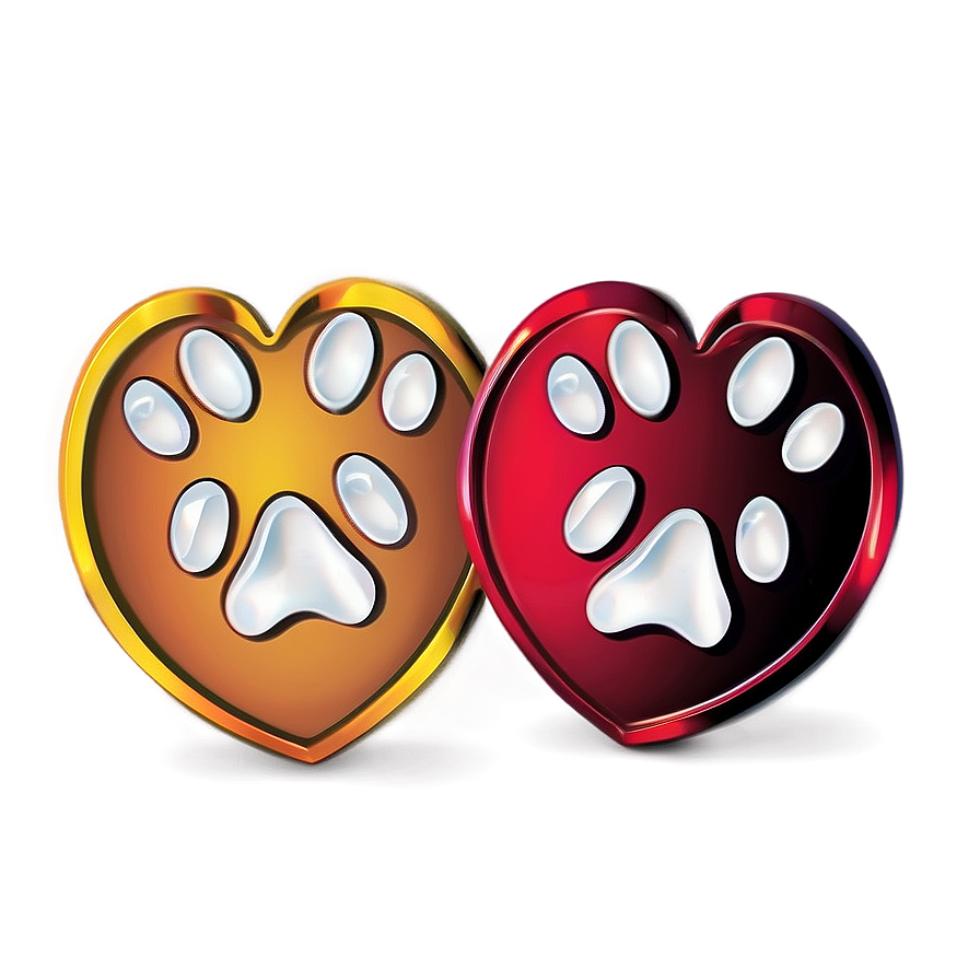 Cute Heart With Paws Png 50