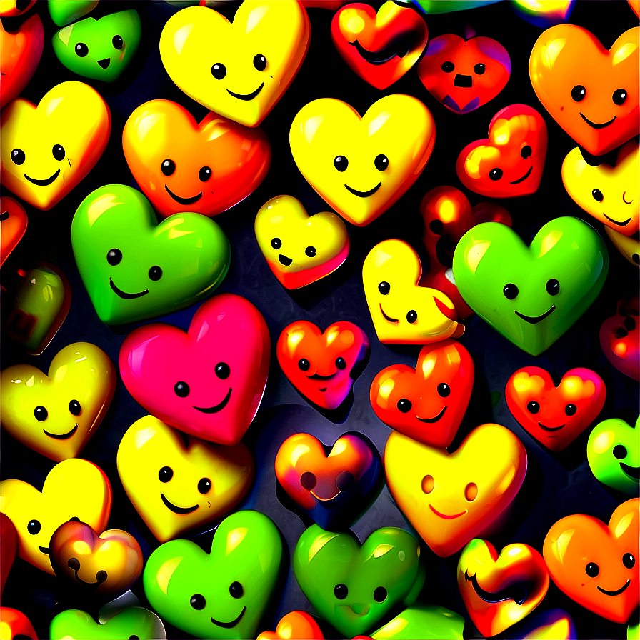 Cute Heart With Smiley Png 05232024