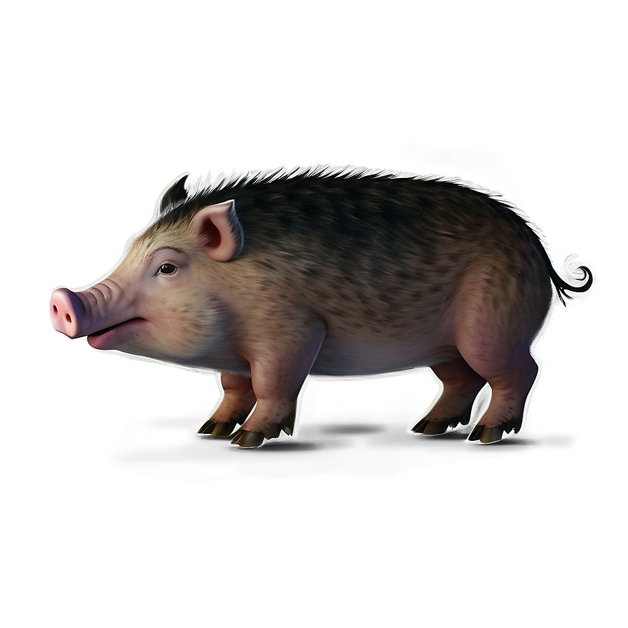 Cute Hog Cartoon Png Rug