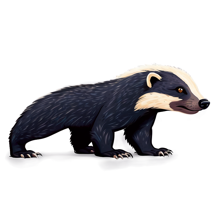 Cute Honey Badger Cartoon Png Wmg21