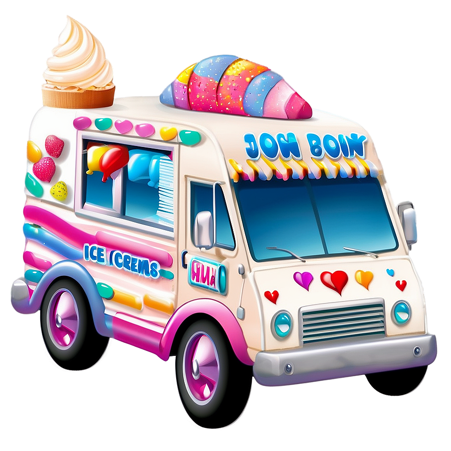 Cute Ice Cream Truck Drawing Png 06122024