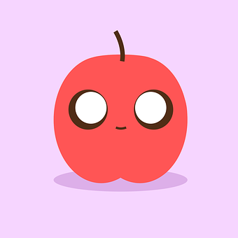 Cute Kawaii Apple Character