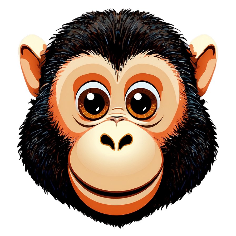 Cute Monkey Face Clipart Png 87