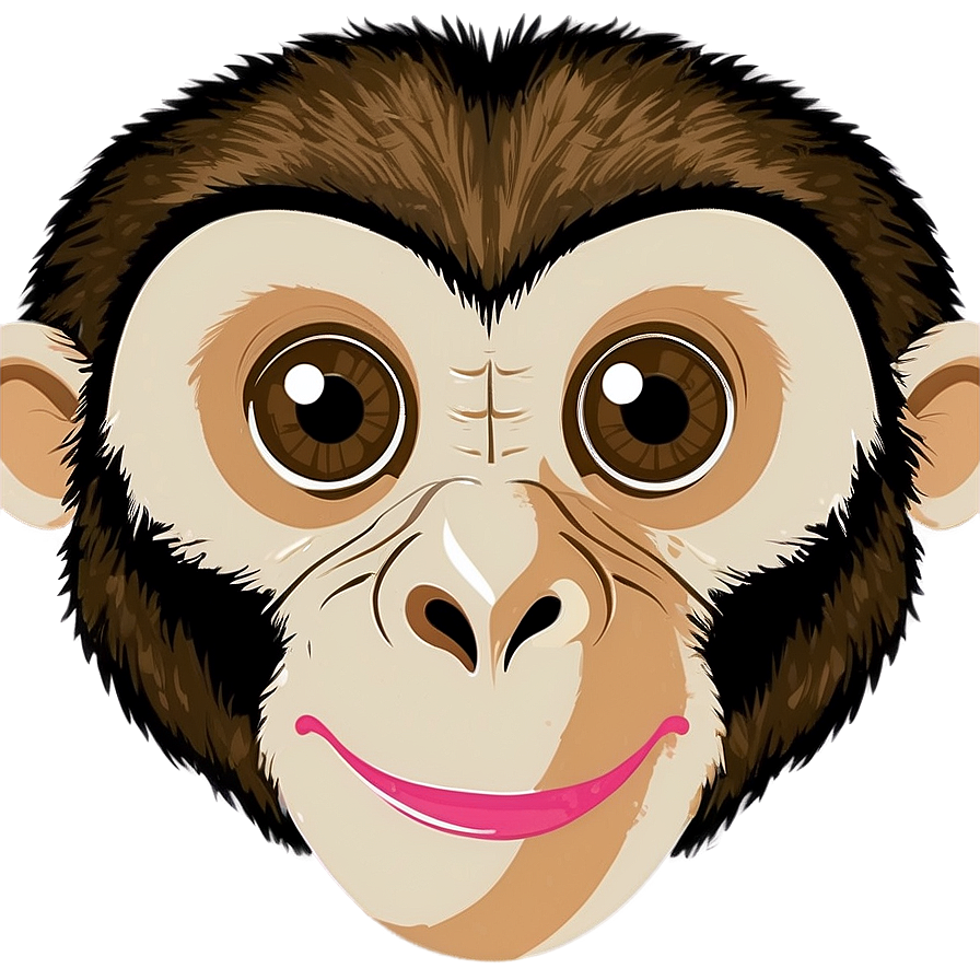 Cute Monkey Face Clipart Png Nna