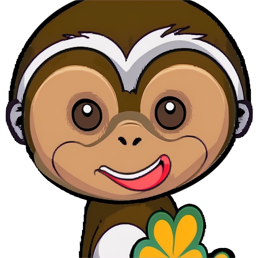 Cute Monkey Face Clipart Png Qbp31