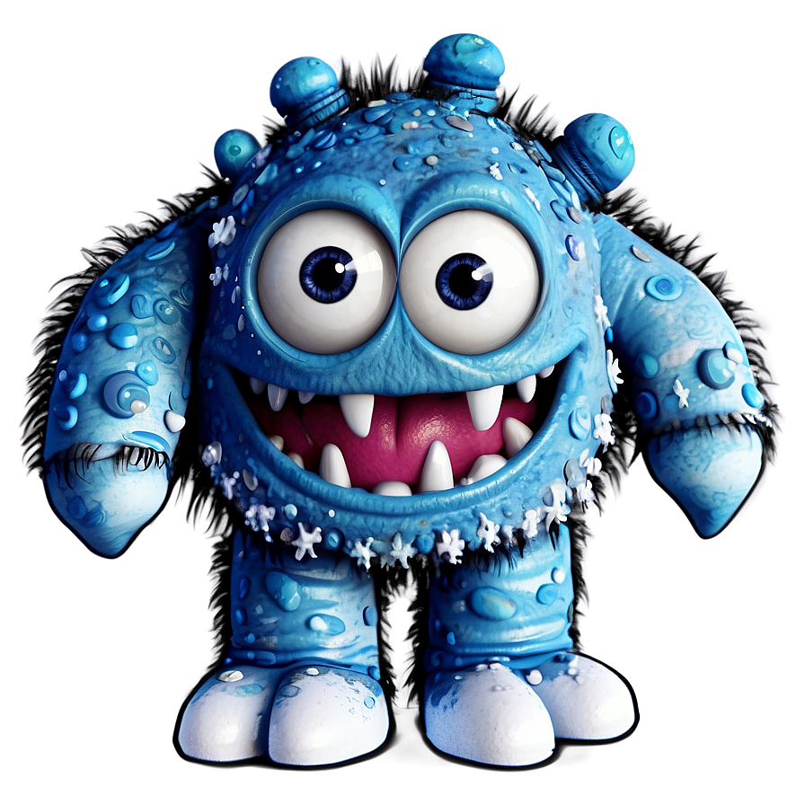 Cute Monster In Snow Png 31