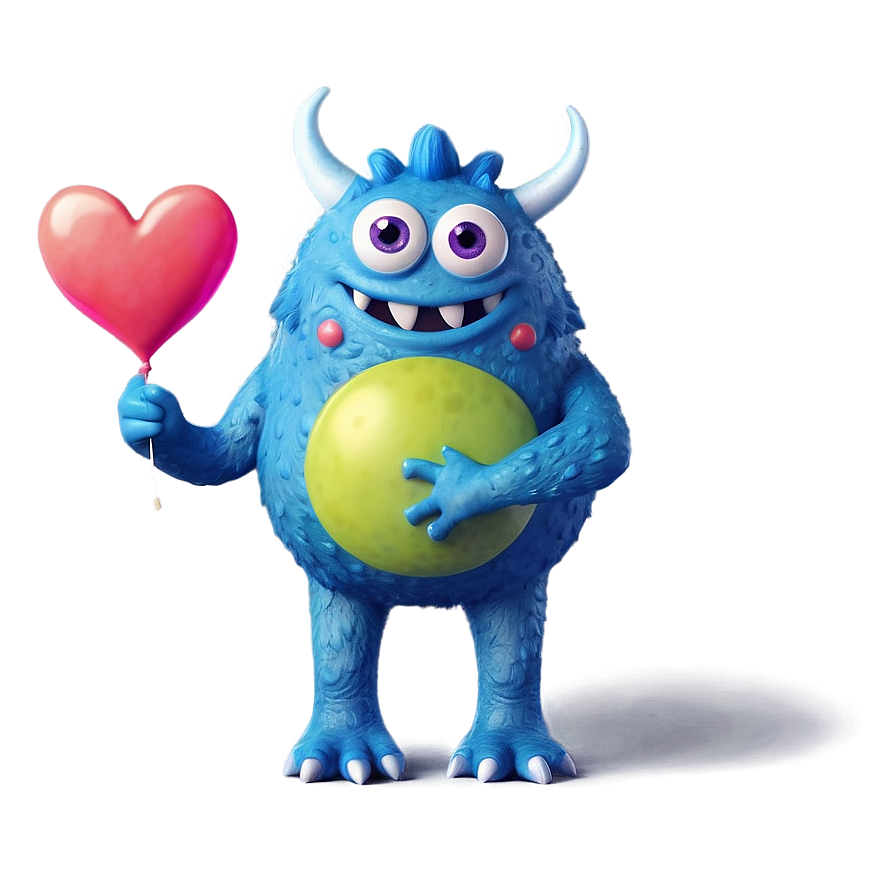 Cute Monster With Heart Png 87