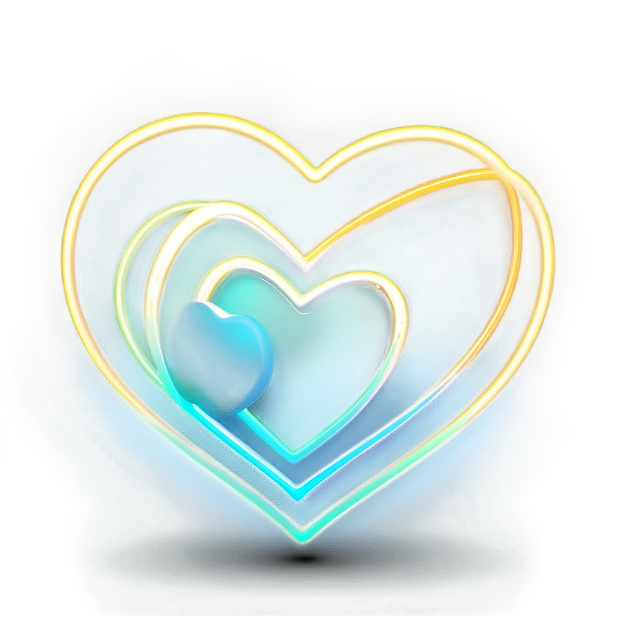 Cute Neon Heart Png Hgd21