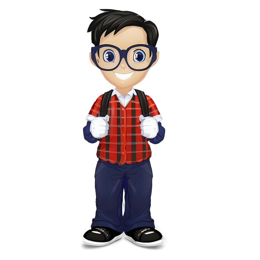 Cute Nerd Mascot Png Qtn