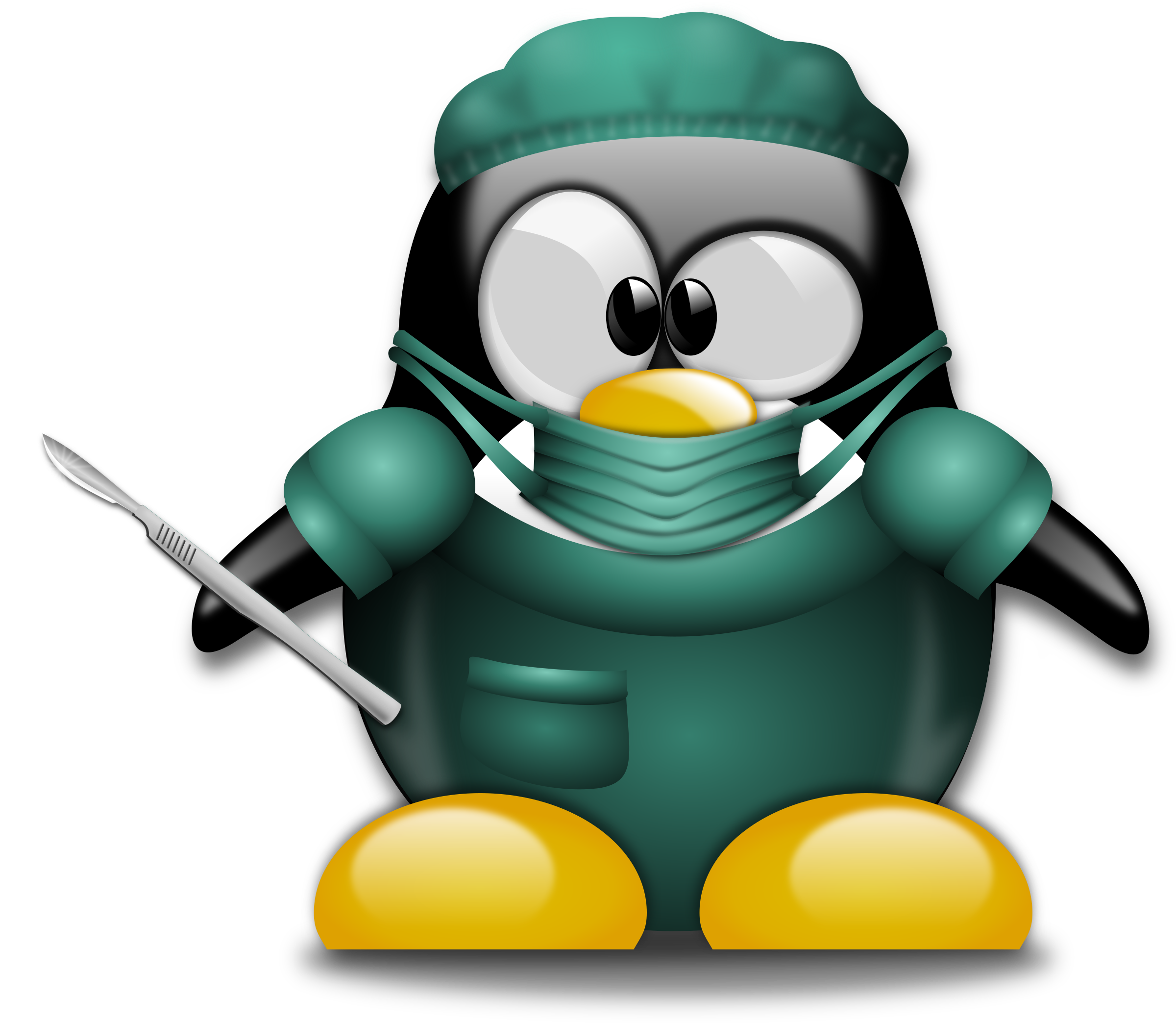 Cute Penguin Doctor Clipart Vector Stock Funny Doctor, HD Png Download PNG with transparent background