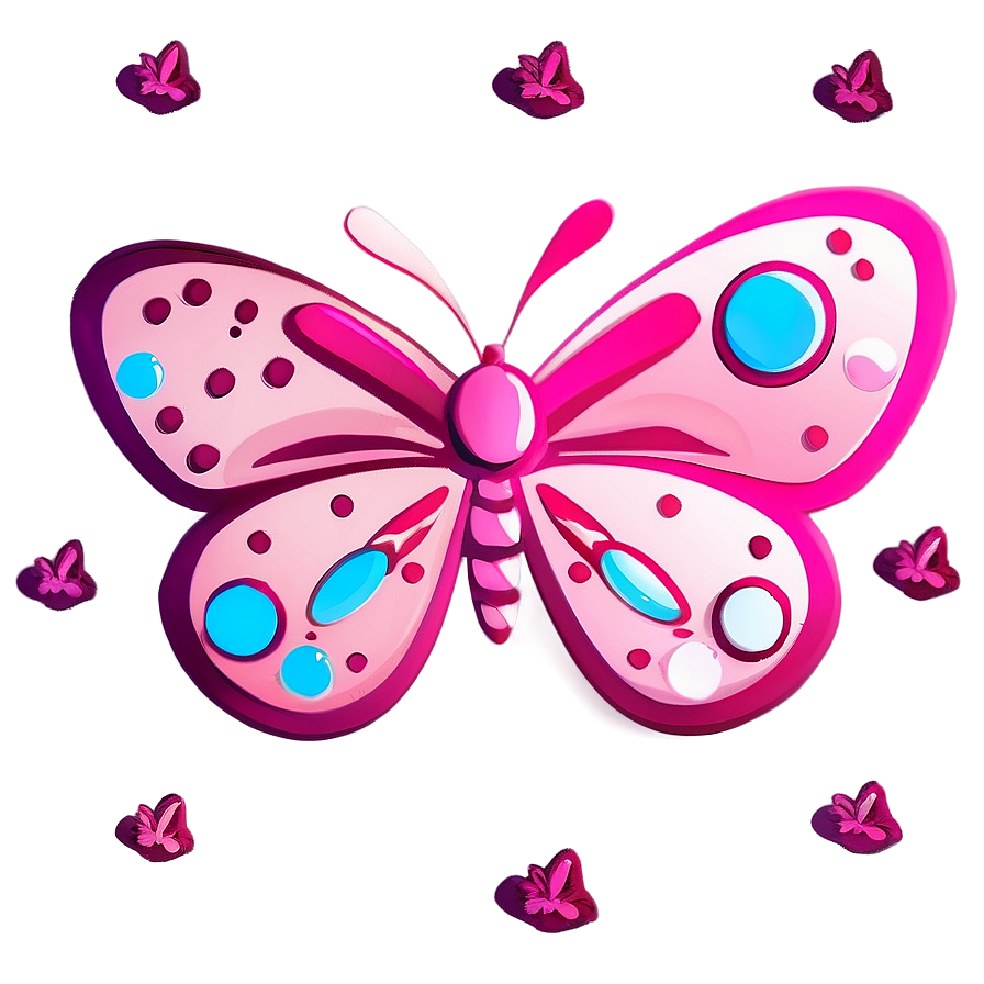 Cute Pink Butterfly Cartoon Png 41