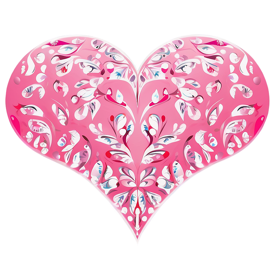 Cute Pink Hearts Clipart Png 18