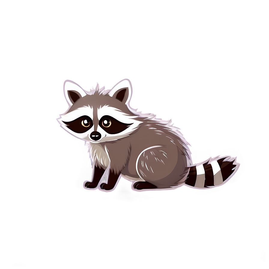 Cute Raccoon Illustration PNG nsn97 PNG with transparent background