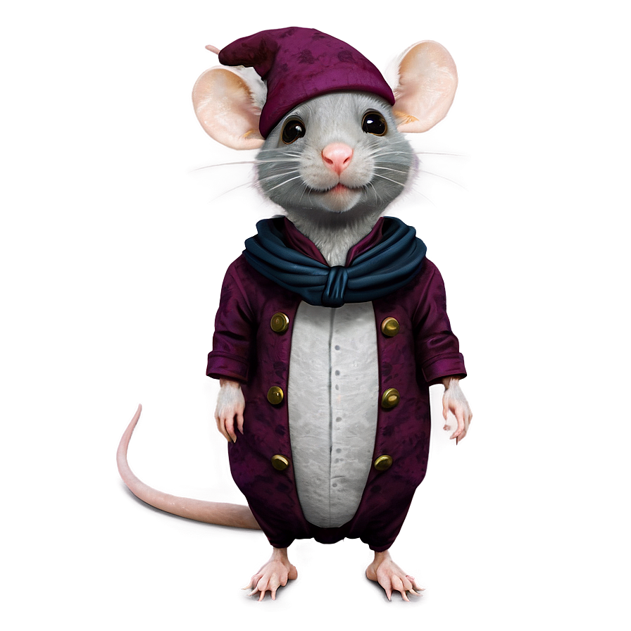 Cute Rat In Costume Png 06252024