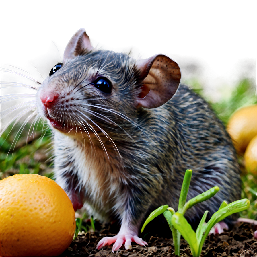 Cute Rat In Garden Png Sgg