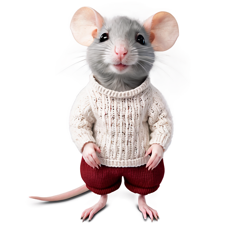 Cute Rat In Sweater Png 65