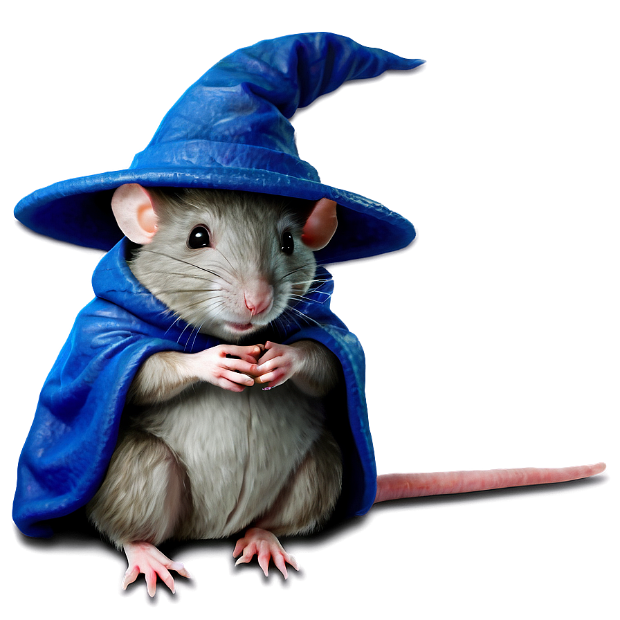 Cute Rat Wizard Png 7