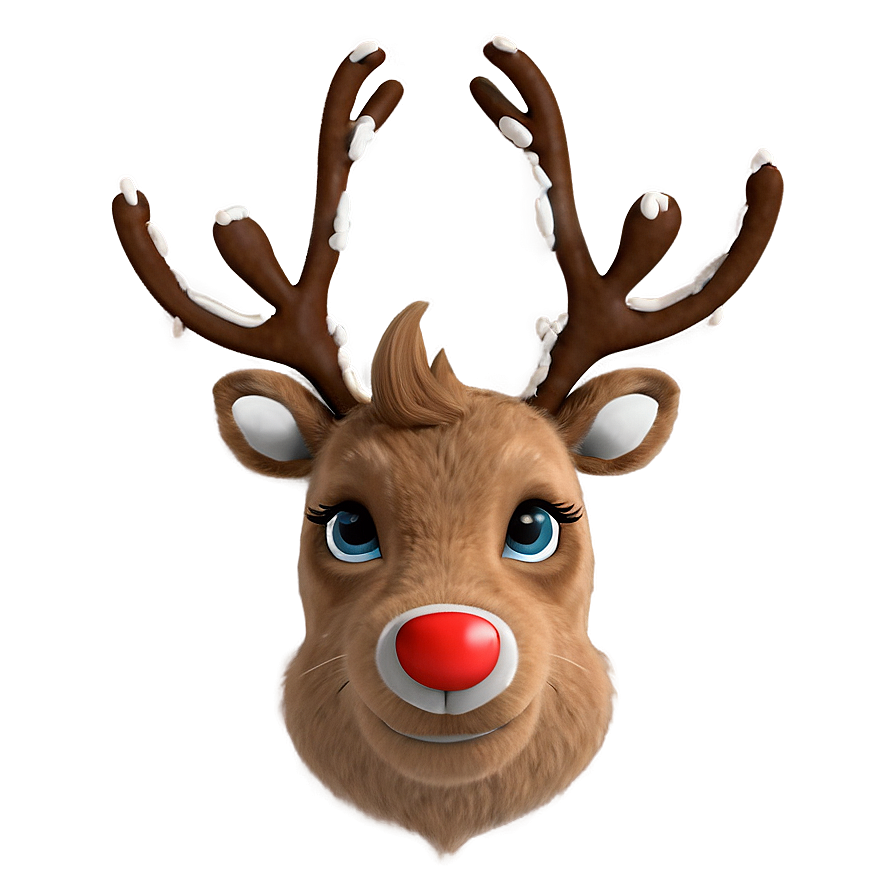 Cute Reindeer Face Png 06282024