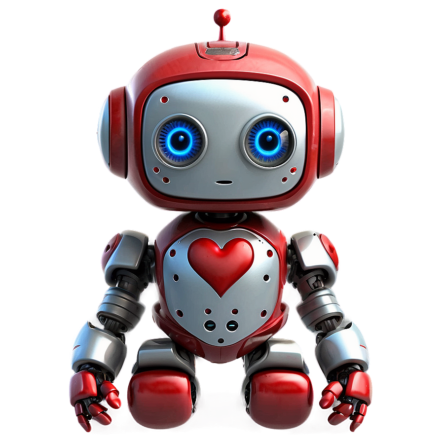 Cute Robot With Heart Png Ppv