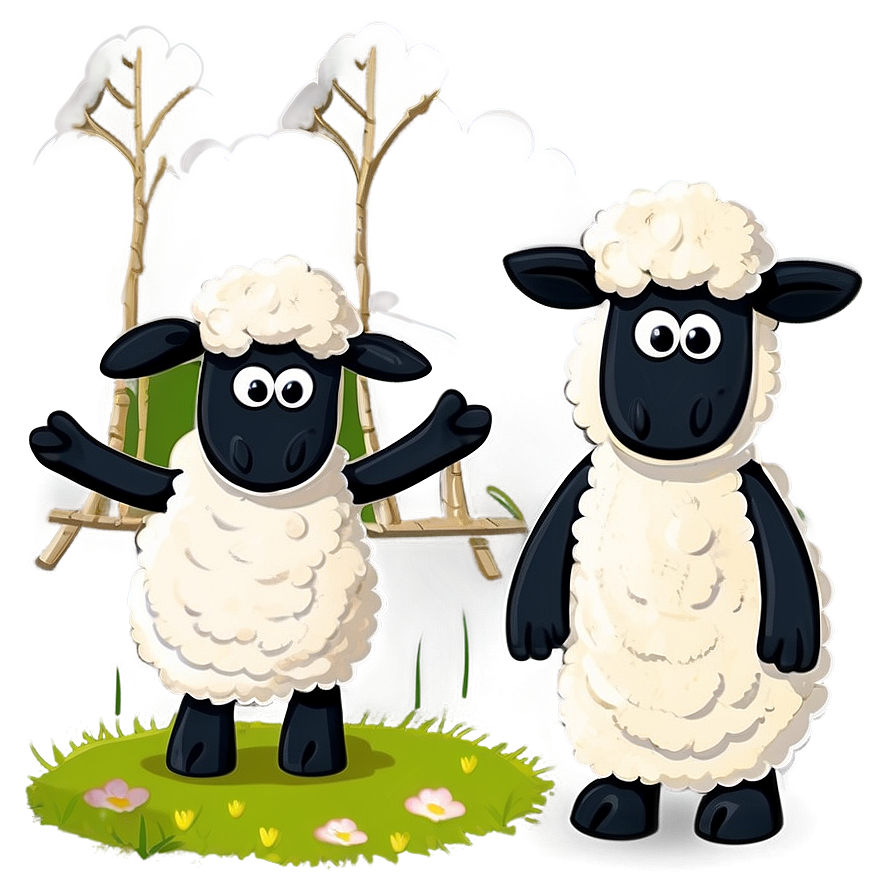 Cute Shaun The Sheep Illustration Png 06242024