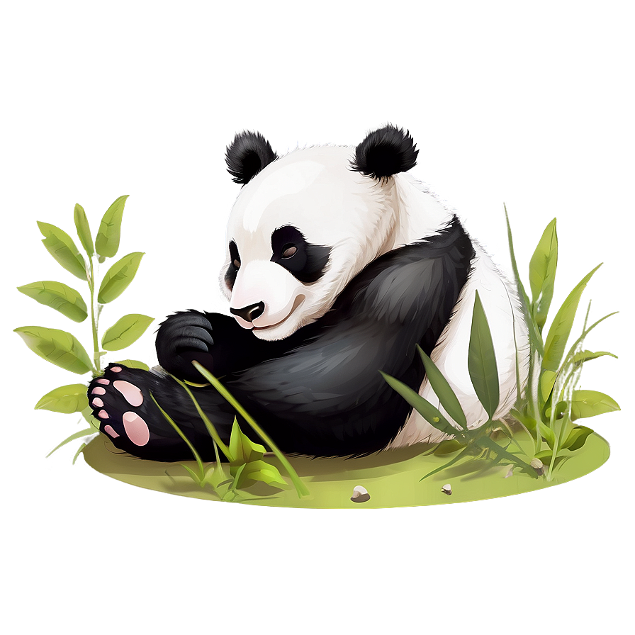 Cute Sleeping Panda PNG pnk PNG with transparent background