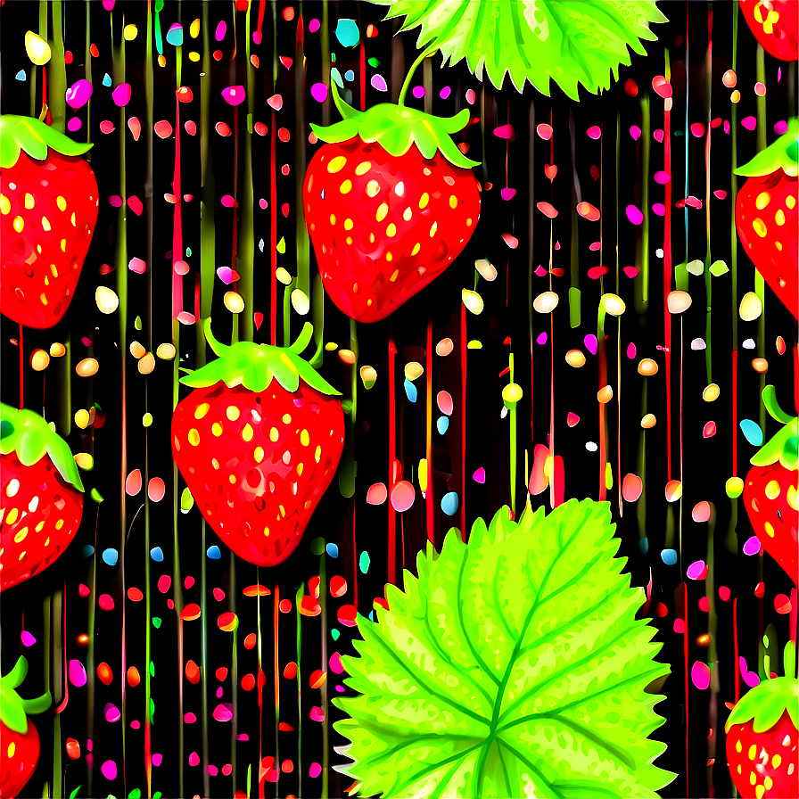 Cute Strawberry Pattern Png Yyr