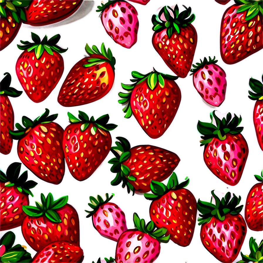 Cute Strawberry Wonderland Png Xjm13