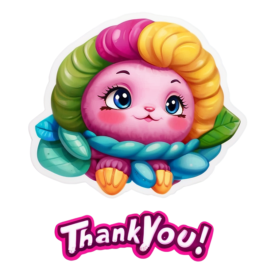 Cute Thank You Sticker PNG 37 PNG with transparent background