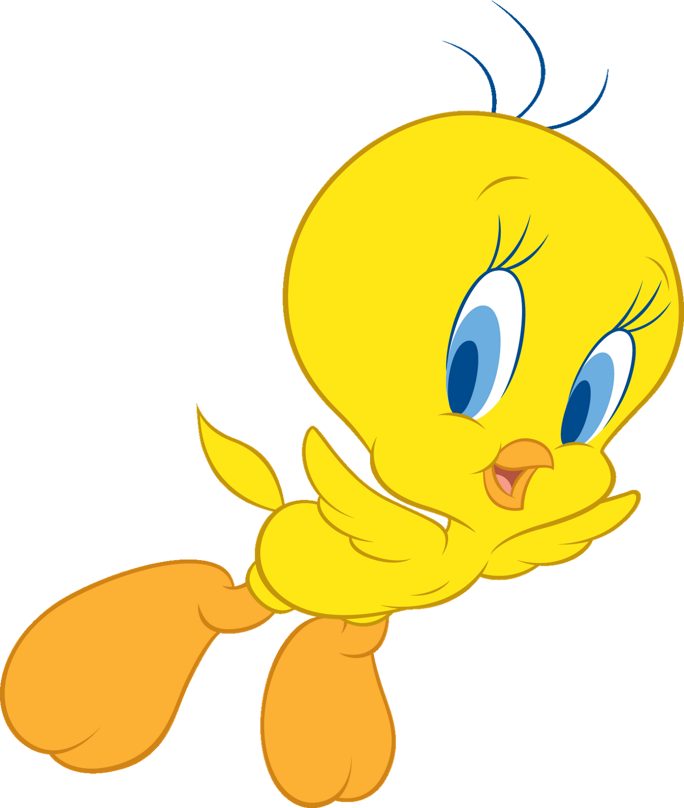 Cute Tweety Cartoon Characters Png Image - Tweety Bird Flying, Transparent Png PNG with transparent background