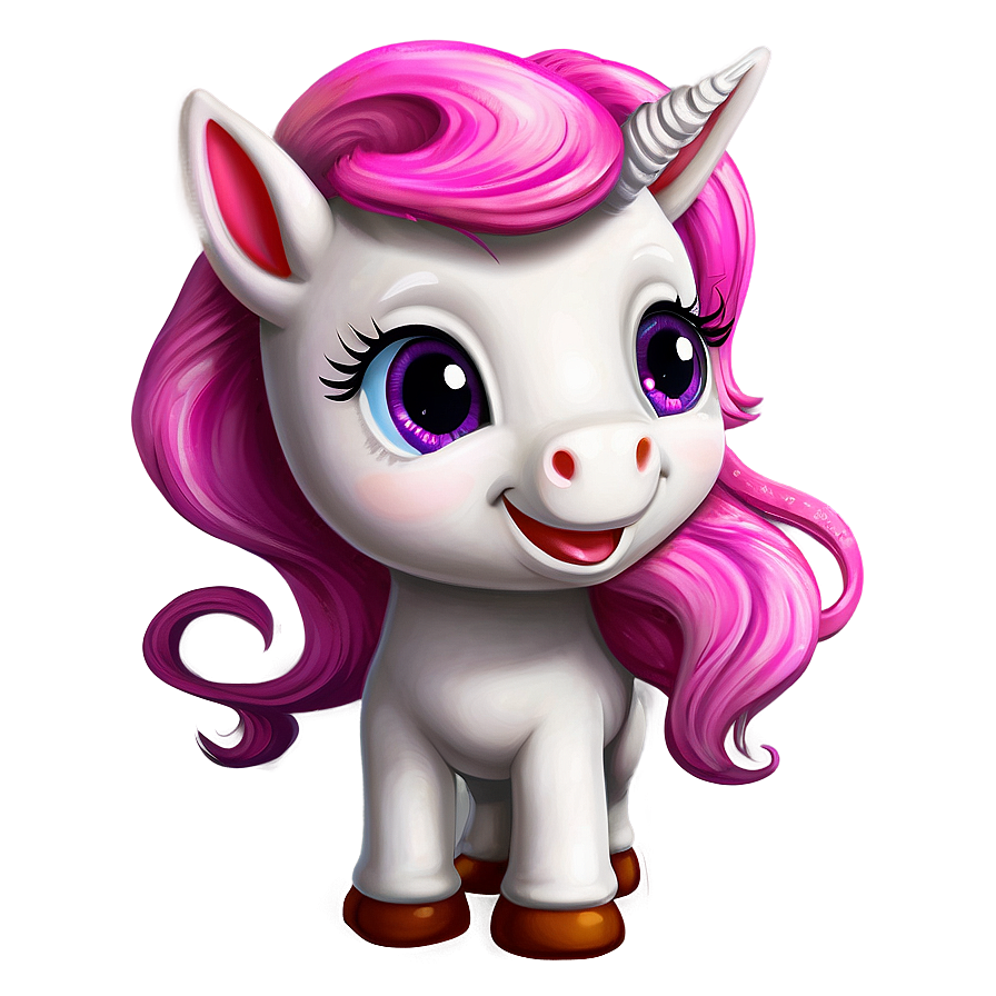 Cute Unicorn Cartoon PNG 05032024 PNG with transparent background