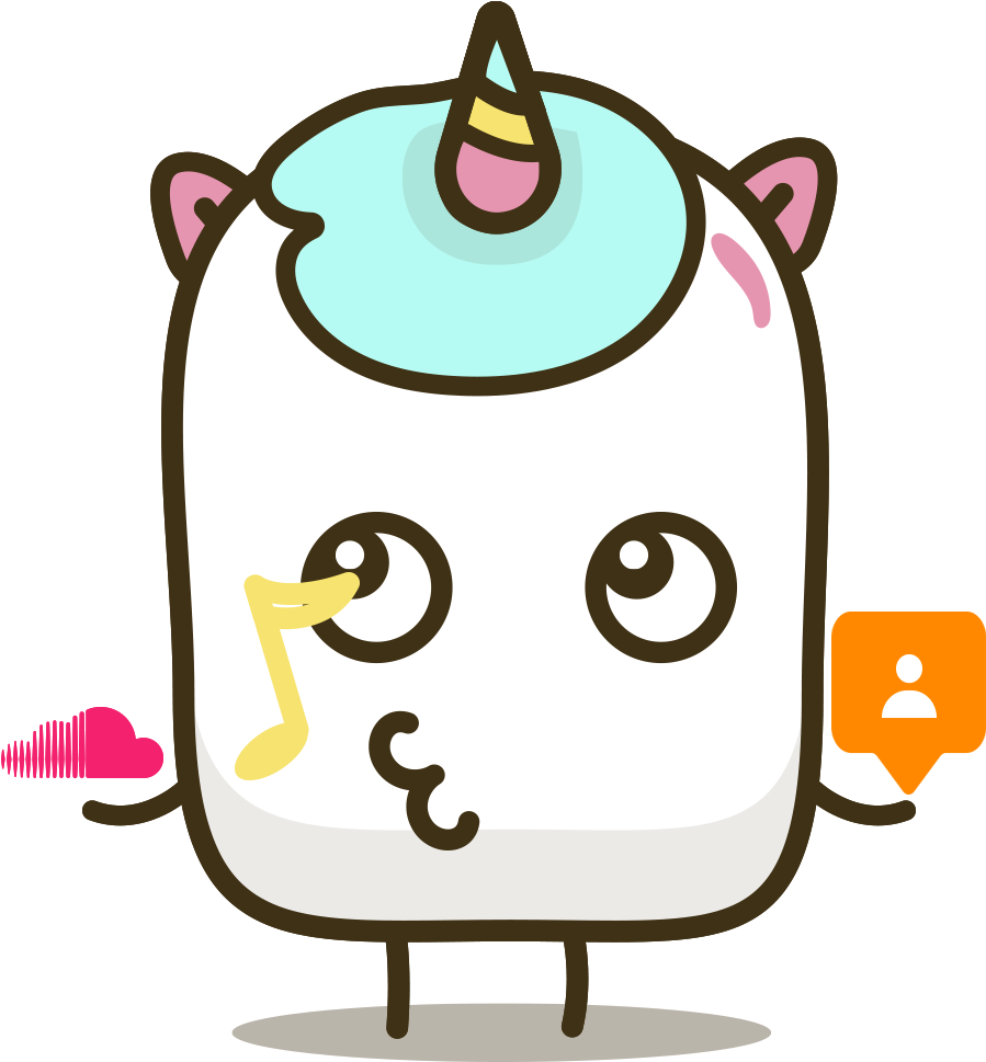 Cute Unicorn Creature Illustration PNG with transparent background