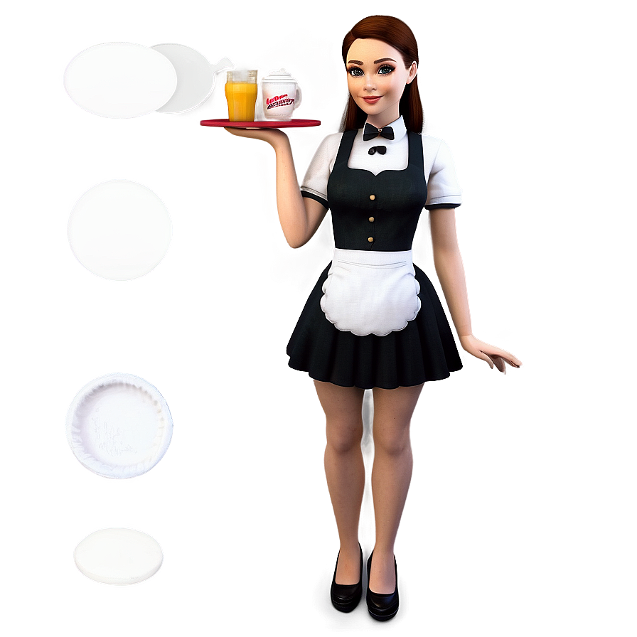 Cute Waitress Outfit Png 37