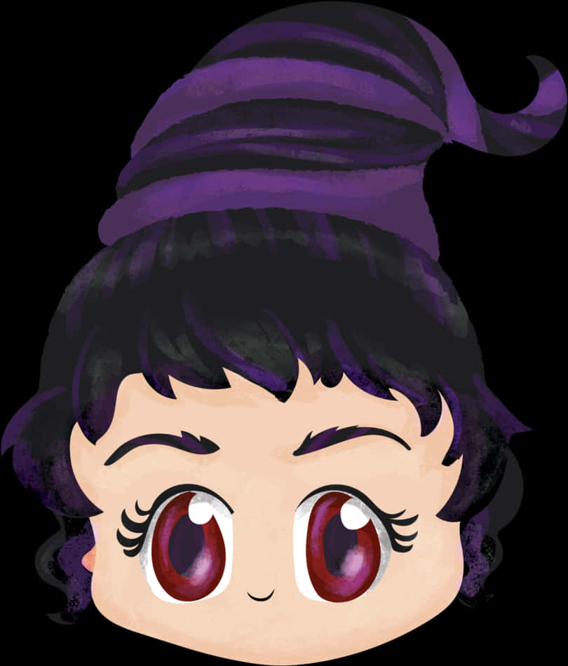 Cute Witch Cartoon Character