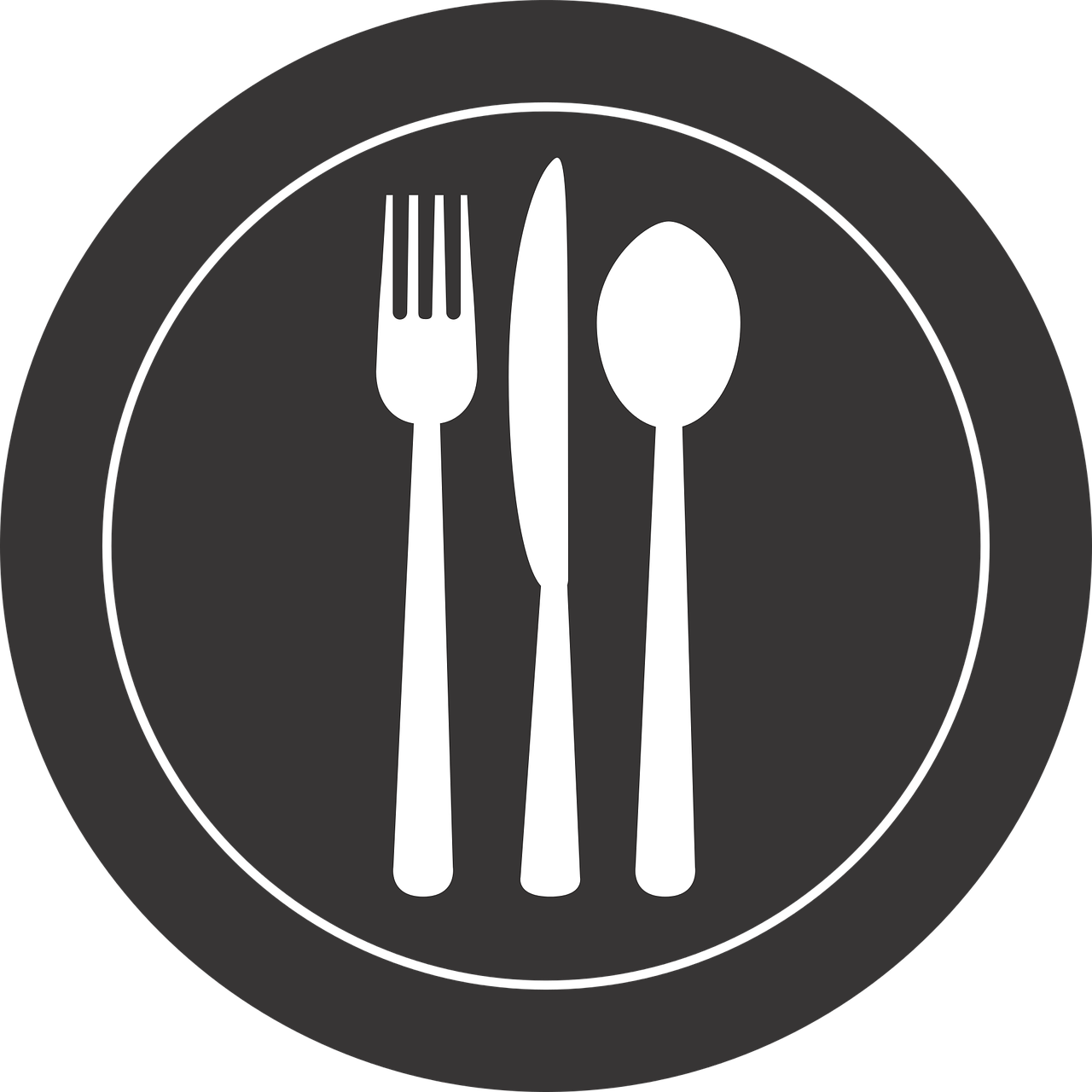 Cutlery Seton Plate Graphic