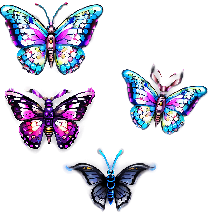 Cyber Butterfly Tech Png 42