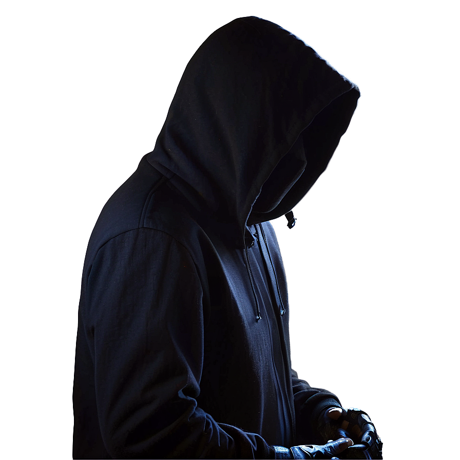 Cyber Hacker Silhouette PNG hov32 PNG with transparent background