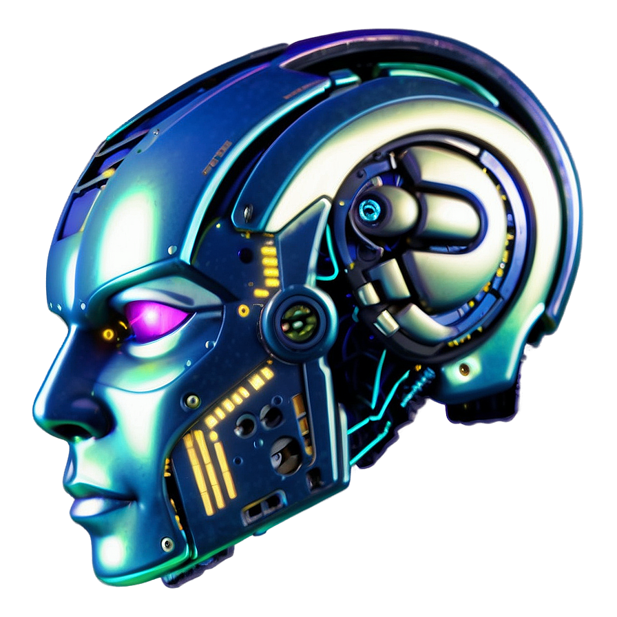 Cybernetic Head Design Png Bgr