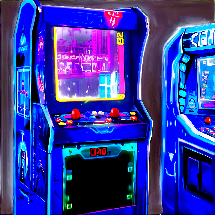 Cyberpunk Arcade Game Png 13