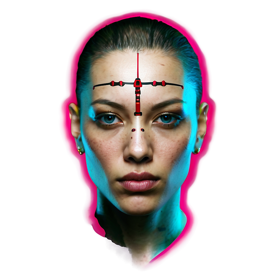 Cyberpunk Face Tattoo Png 06122024