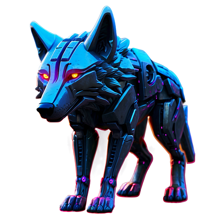 Cyberpunk Neon Wolf Png 26