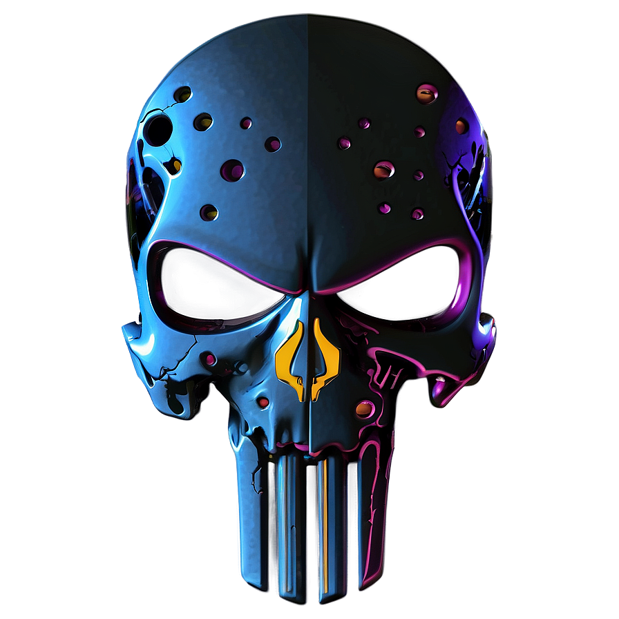 Cyberpunk Punisher Skull PNG 06252024 PNG with transparent background