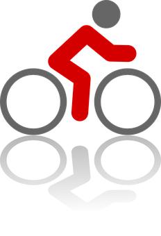 Cyclist Silhouette Graphic PNG with transparent background