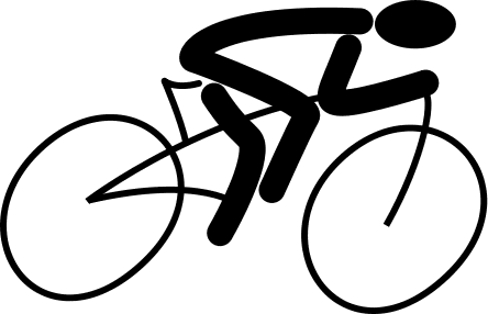 Cyclist Silhouette Graphic