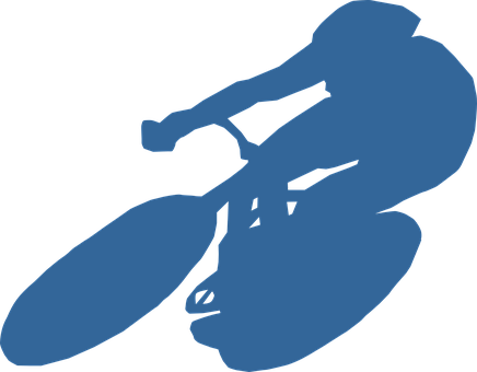 Cyclist Silhouette Racing PNG with transparent background