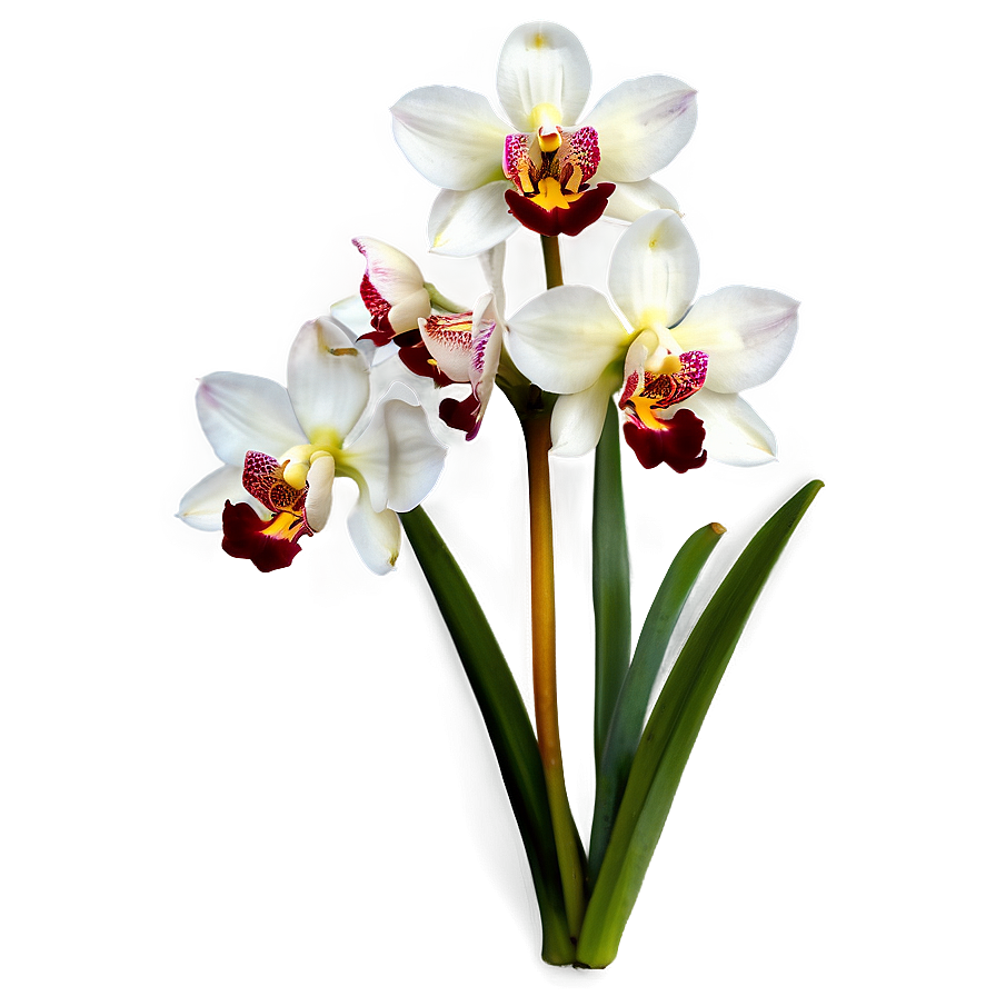 Cymbidium Orchid PNG 05242024 PNG image with a transparent background, free high-resolution download