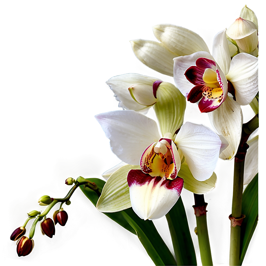 Cymbidium Orchid PNG 05242024 PNG image with a transparent background, free high-resolution download