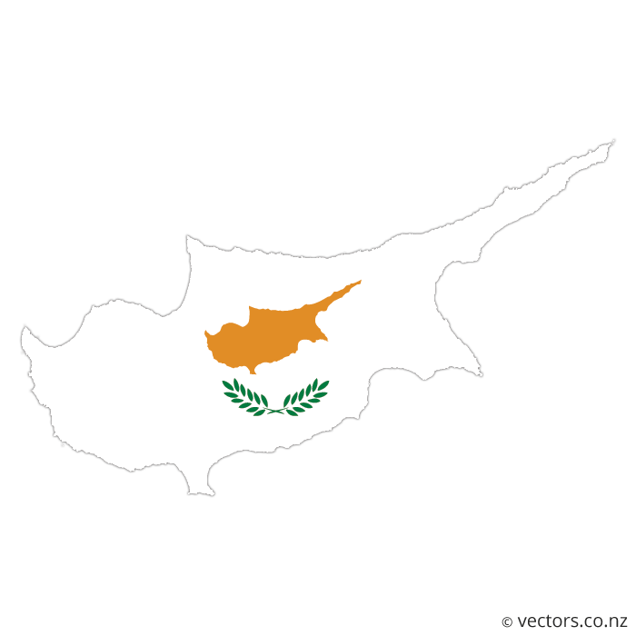 Cyprus Map Flag Illustration