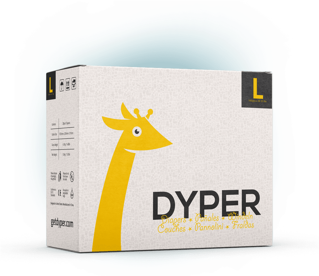 D Y P E R Diaper Boxwith Giraffe Design