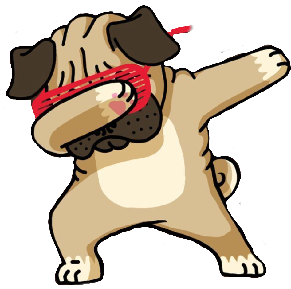 Pug Puglife Thugpug Dab Dabbingfreetoedit - Pug Dab, HD Png Download PNG with transparent background