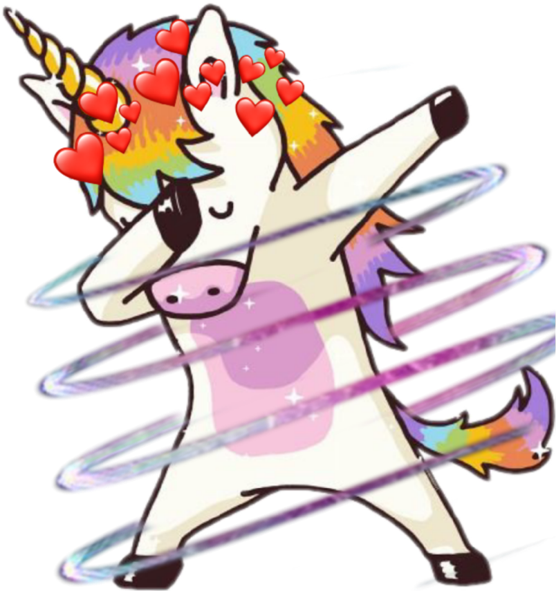 Dabbing_ Unicorn_with_ Hearts.png